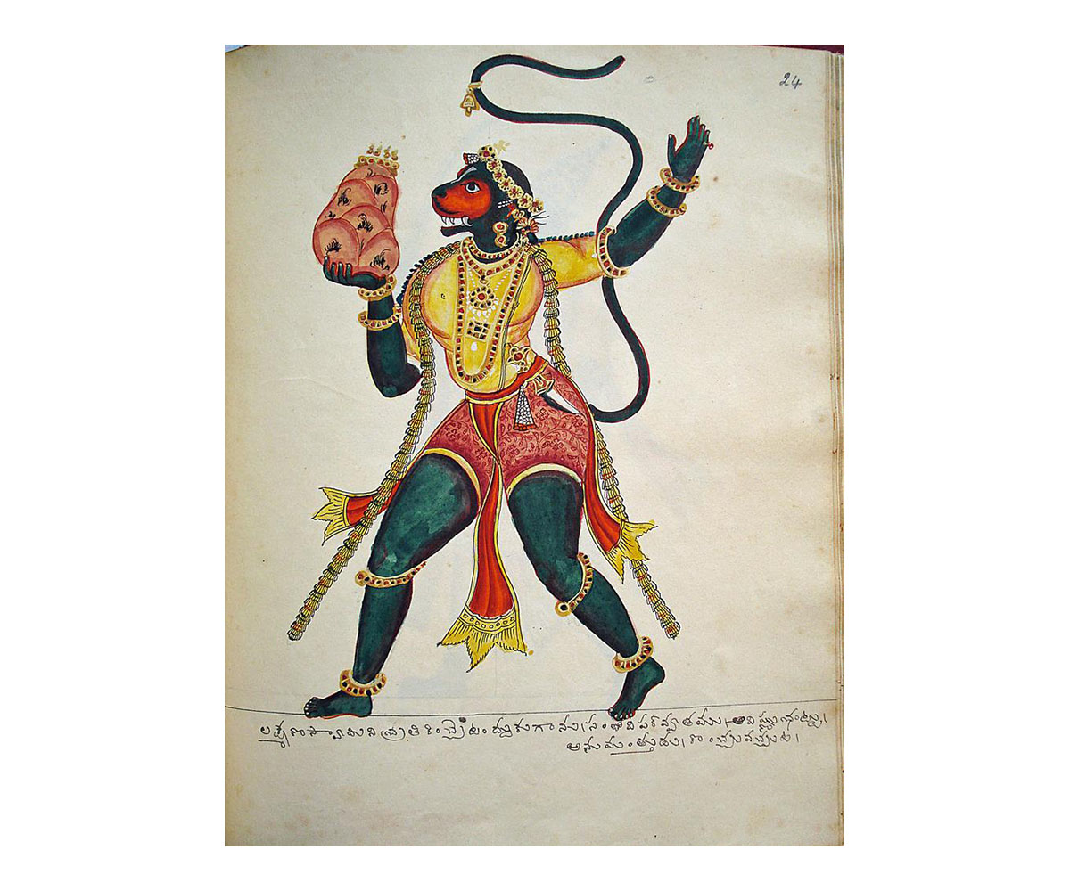 Tales of Power and Prowess: Hanuman Bearing a Mountaintop with Medicinal  Herbs - MAP Academy