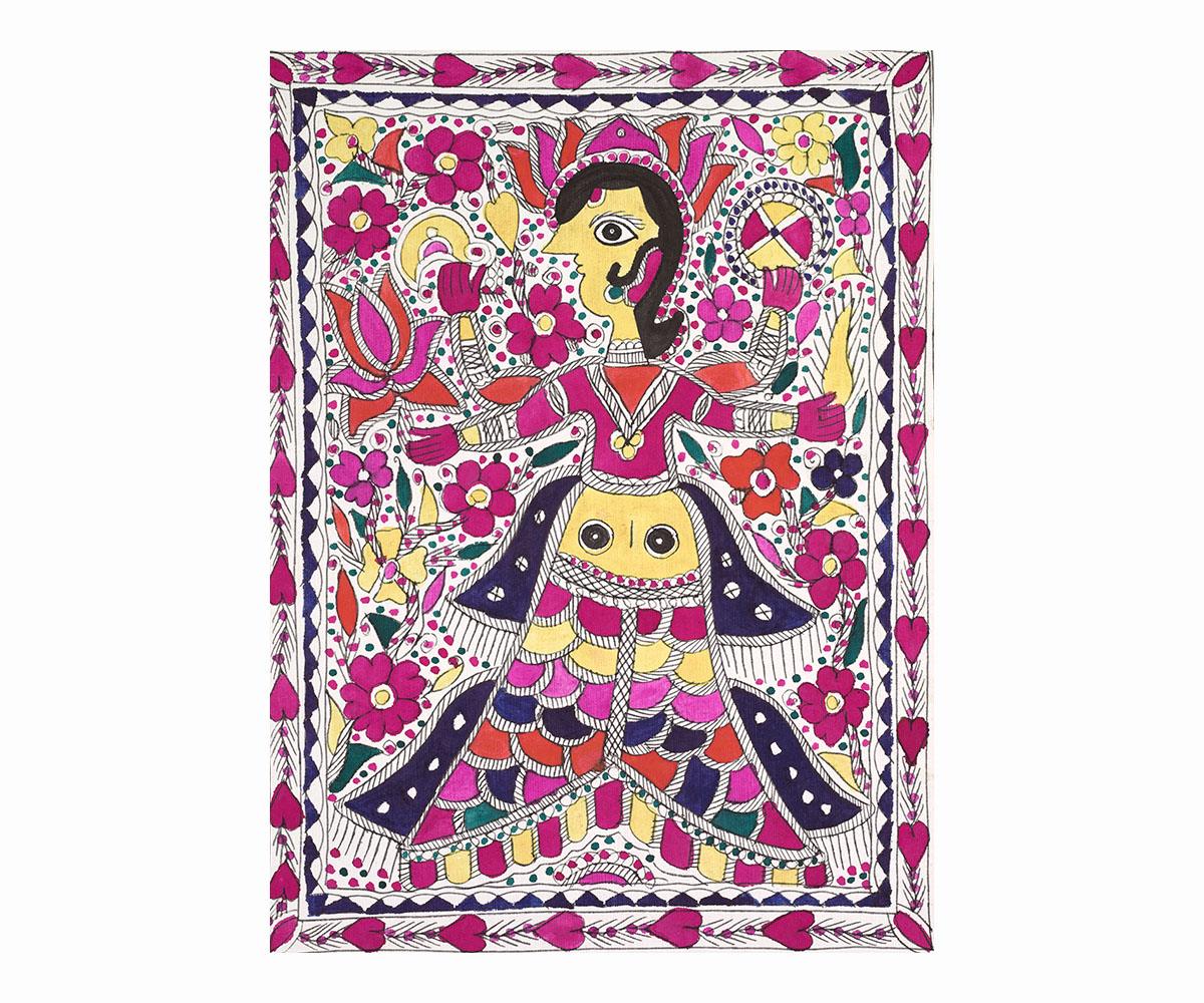 Madhubani Ganesha | 300 gsm paper | Exotic India Art