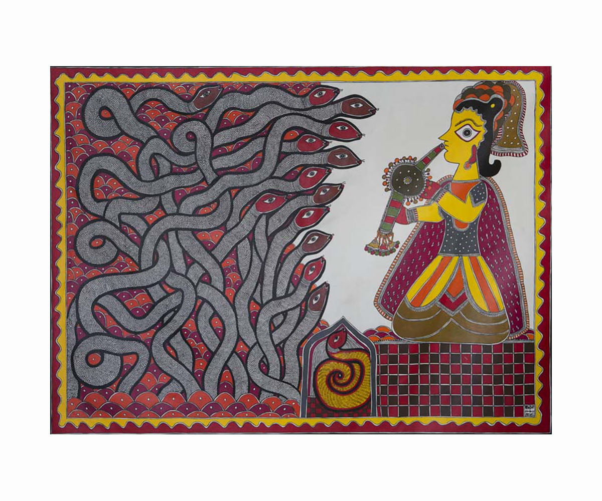 Peacock - Madhubani painting (6