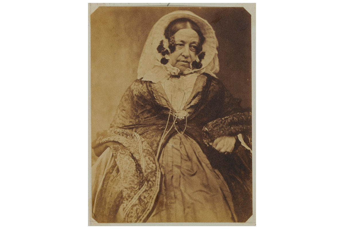 Mid-19th century archival photograph of a Mrs Marianne Coffin by John McCosh
