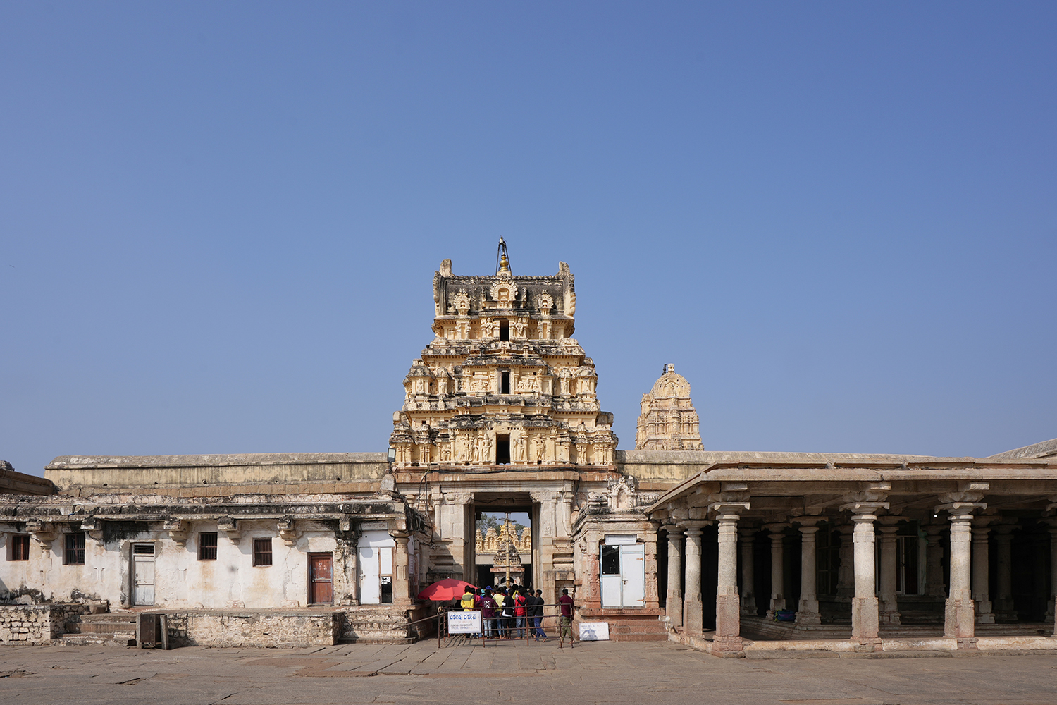 Photograph of the inner gopuram at the Virupaksha Temple built by Krishnadevaraya