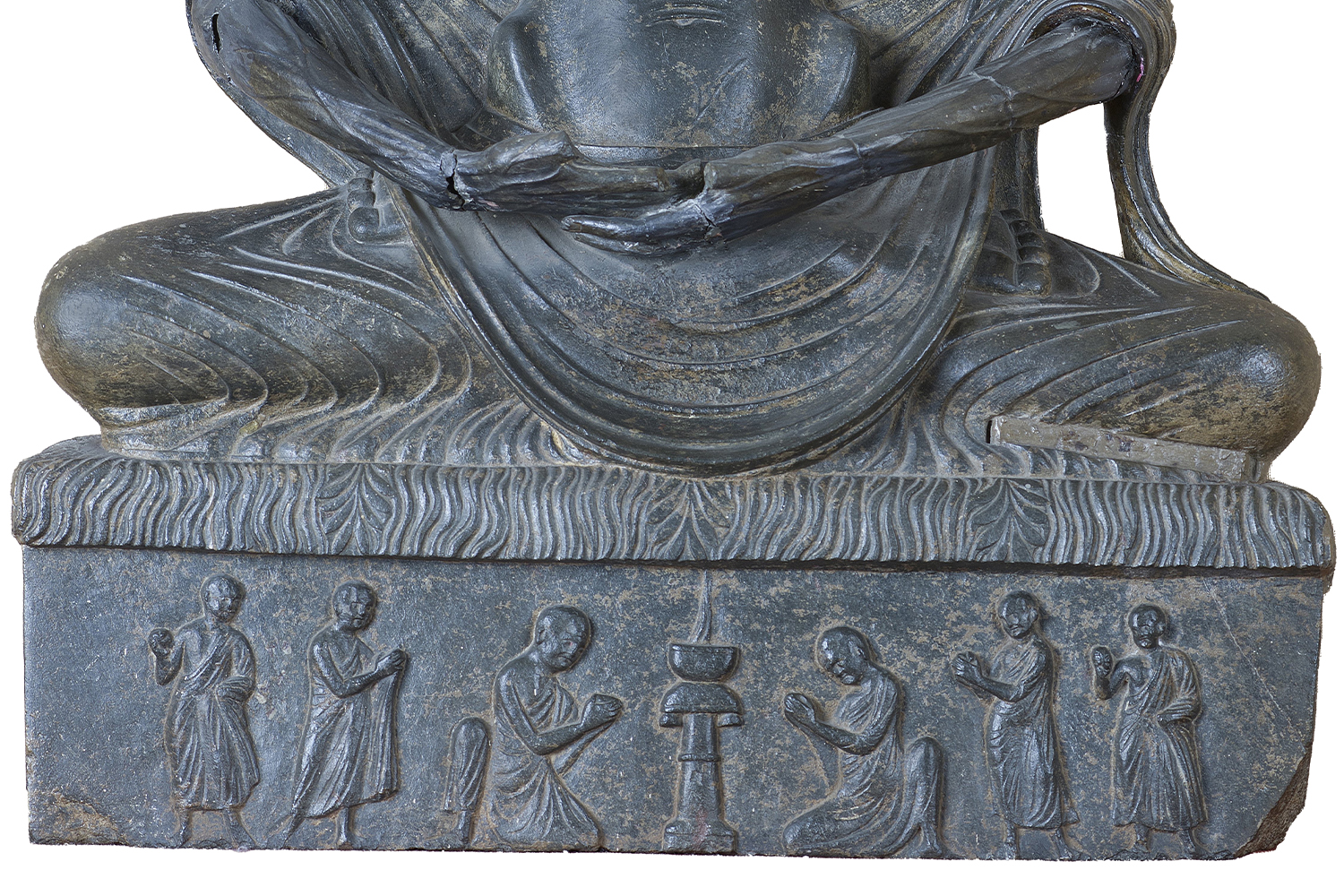 Photograph of the Fasting Siddartha statue at the Lahore Museum in Pakistan